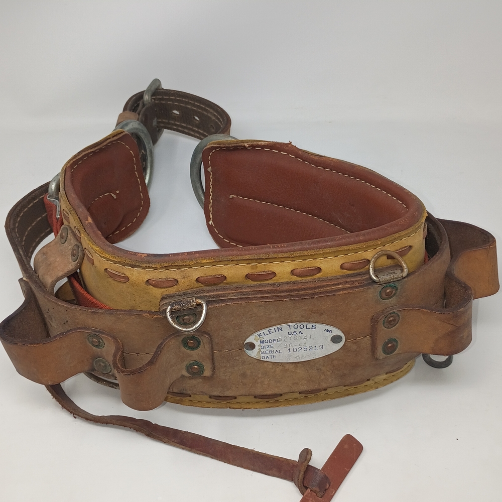Klein Tools Tan Leather Utility Belt Bag